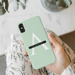 Minimale persoonlijke voornaam pasta Mint Case-Mate iPhone Case<br><div class="desc">Minimale persoonlijke voornaam pasta Mint</div>