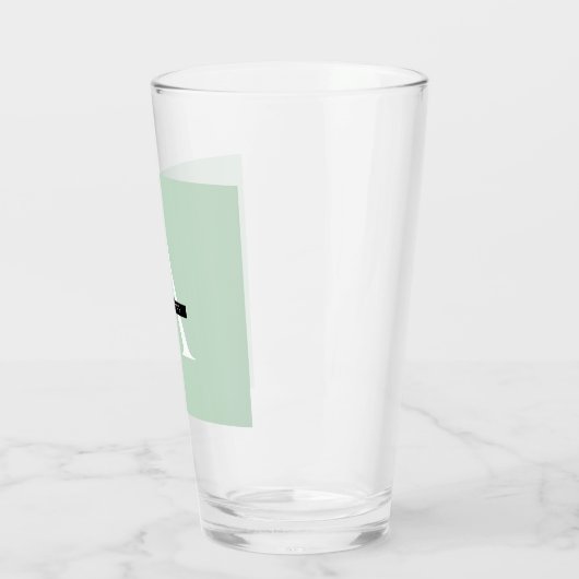 Minimale persoonlijke voornaam pasta Mint Glas (Links)