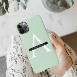 Minimale persoonlijke voornaam pasta Mint iPhone 11Pro Max Hoesje<br><div class="desc">Minimale persoonlijke voornaam pasta Mint</div>