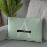 Minimale persoonlijke voornaam pasta Mint Kussen<br><div class="desc">Minimale persoonlijke voornaam pasta Mint</div>