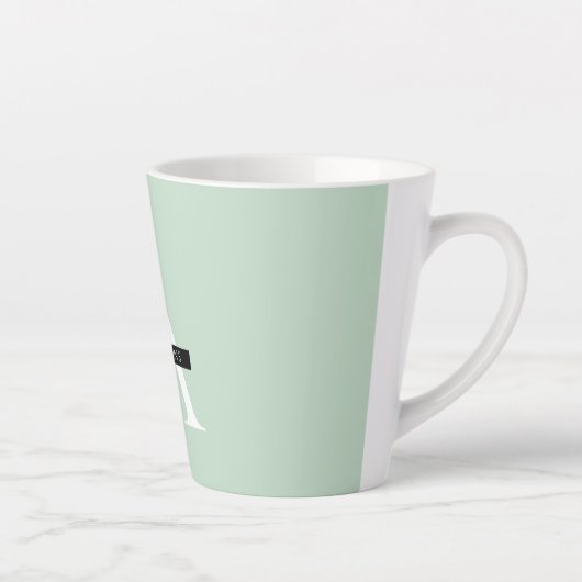 Minimale persoonlijke voornaam pasta Mint Latte Mok (Rechts)