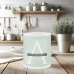Minimale persoonlijke voornaam pasta Mint Matglas Koffiemok<br><div class="desc">Minimale persoonlijke voornaam pasta Mint</div>