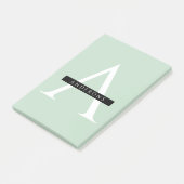 Minimale persoonlijke voornaam pasta Mint Post-it® Notes (Schuin)