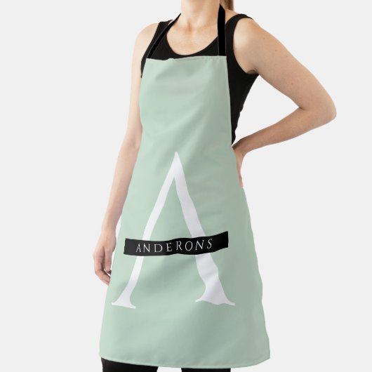 Minimale persoonlijke voornaam pasta Mint Schort (Insitu)