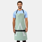 Minimale persoonlijke voornaam pasta Mint Schort (Gedragen)