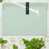 Minimale persoonlijke voornaam pasta Mint Theedoek (Gevouwen)