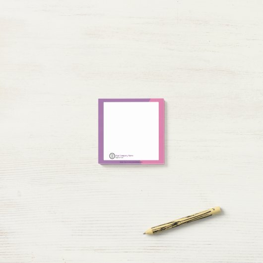 Minimale persoonlijke zakelijke Logo Post-it® Notes (Op bureau)