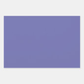 Minimale perwinkle-blauwe vaste elegant inpakpapier vel (Voorkant 2)
