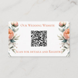 Minimale perzik en witte bloem informatiekaartje