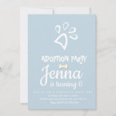 Minimale Pet Dog Paw Birthday Party Kaart (Voorkant)