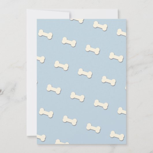 Minimale Pet Dog Paw Birthday Party Kaart (Achterkant)