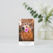 Minimale Pet Groomer Hond Grooming Dierenarts Visitekaartje (Staand voorkant)