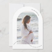 Minimale Photo Arch baby zwangerschapsaankondiging Kaart (Voorkant)