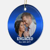 Minimale PHOTO Kerst Decoratie Metaalblauw (Links)