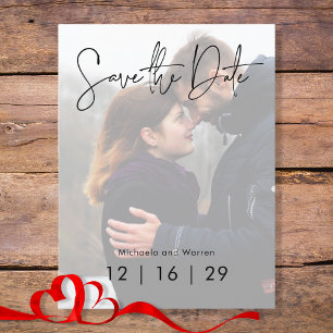 Minimale Photo Wedding Save the Date Briefkaart