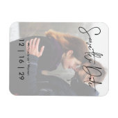 Minimale Photo Wedding Save the Date Briefkaart Magneet (Horizontaal)