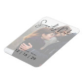 Minimale Photo Wedding Save the Date Briefkaart Magneet (Linkerzijde)