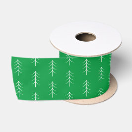 Minimale pijnboomgroene feestlint satijnen lint