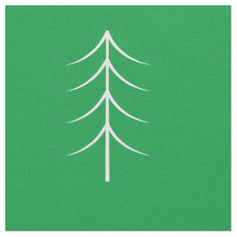 Minimale Pine Tree Green Holiday Fabric Stof