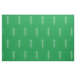 Minimale Pine Tree Green Holiday Fabric Stof