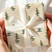 Minimale Pine Tree Kraft Wrapping Paper Cadeaupapier