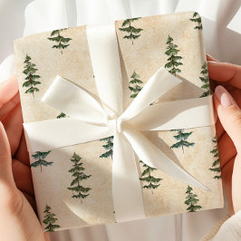 Minimale Pine Tree Kraft Wrapping Paper Cadeaupapier