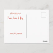 Minimale Pine Tree Red-Waterverf - Aangepast Briefkaart (Achterkant)