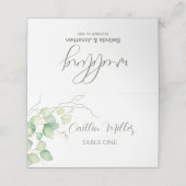 Minimale plaatskaart voor Eucalyptus-Waterverf Plaatskaartje (Buitenkant ongevouwen)