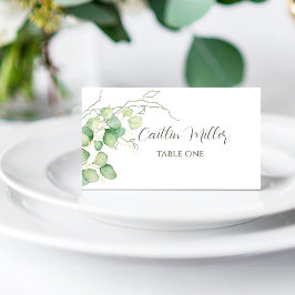 Minimale plaatskaart voor Eucalyptus-Waterverf Plaatskaartje