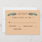 Minimale, plant Custom Wedding RSVP Kaart (Voorkant)