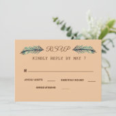 Minimale, plant Custom Wedding RSVP Kaart (Staand voorkant)