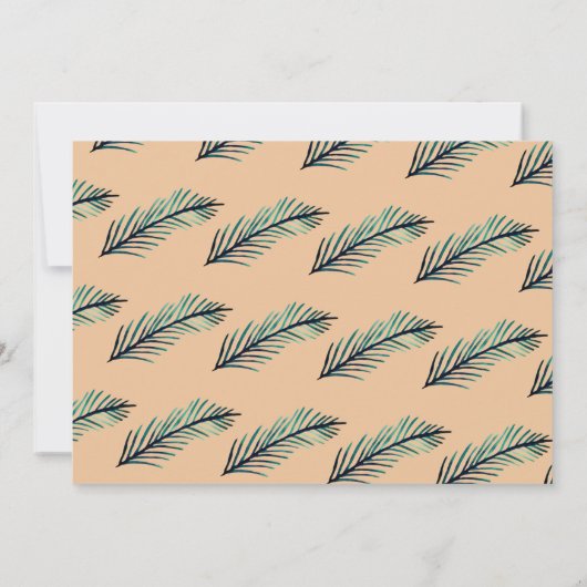 Minimale, plant Custom Wedding RSVP Kaart (Achterkant)