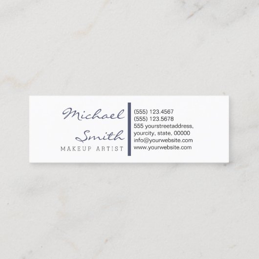 Minimale platte witte moderne onafhankelijkheid mini visitekaartje (Achterkant)