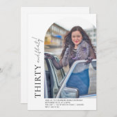 Minimale pleister vanaf het midden Foto 30th Birth Kaart (Voorkant / Achterkant)