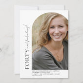 Minimale pleister vanaf het midden Foto 40th Birth Kaart (Voorkant)