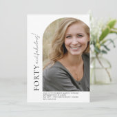 Minimale pleister vanaf het midden Foto 40th Birth Kaart (Staand voorkant)