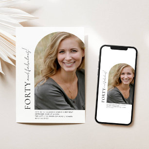 Minimale pleister vanaf het midden Foto 40th Birth Kaart