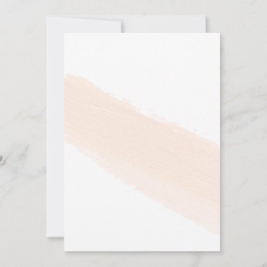 Minimale poetseerklep voor Blush Pink Stripe Coupl Kaart (Achterkant)