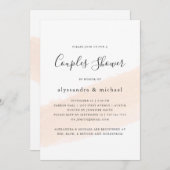 Minimale poetseerklep voor Blush Pink Stripe Coupl Kaart (Voorkant / Achterkant)