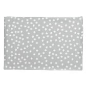 Minimale poka Dot Gray en White Kussensloop (Achterkant)