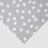 Minimale poka Dot Gray en White Tissuepapier (Detail)