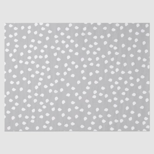 Minimale poka Dot Gray en White Tissuepapier (Voorkant)
