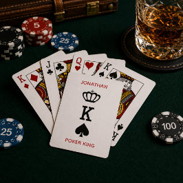Minimale Poker King Aangepaste Naam Pokerkaarten
