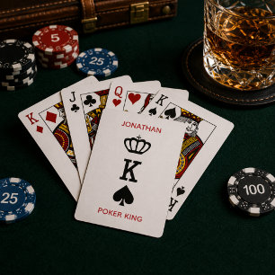 Minimale Poker King Aangepaste Naam Pokerkaarten