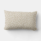 Minimale Polka Dot Beige en White Kussen (Achterkant)