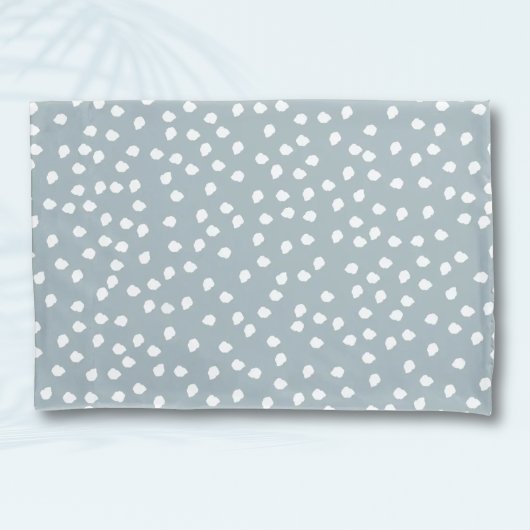 Minimale Polka Dot Grey Green en White Kussensloop
