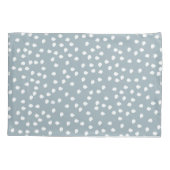 Minimale Polka Dot Grey Green en White Kussensloop (Achterkant)