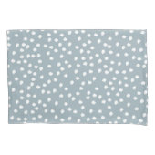Minimale Polka Dot Grey Green en White Kussensloop (Voorkant)