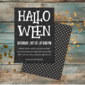 Minimale Polka Dots Halloween Party Kaart