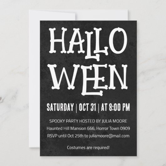 Minimale Polka Dots Halloween Party Kaart (Voorkant)